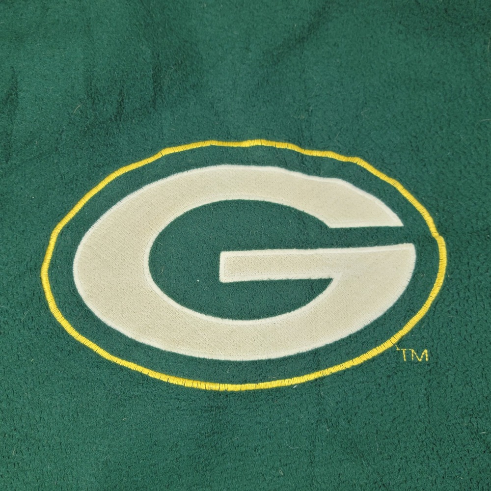 Green Bay Packers Pro Elite Mens Fleece Jacket Sz XXL Made In USA Vintage